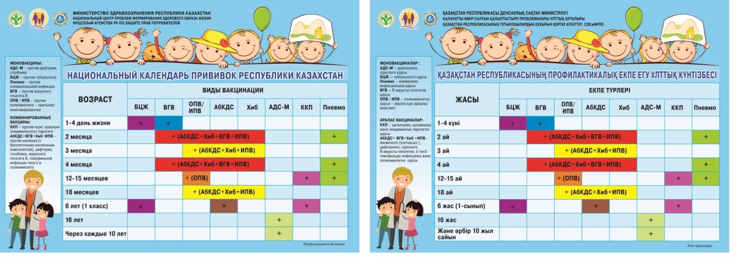  Календарь прививок 