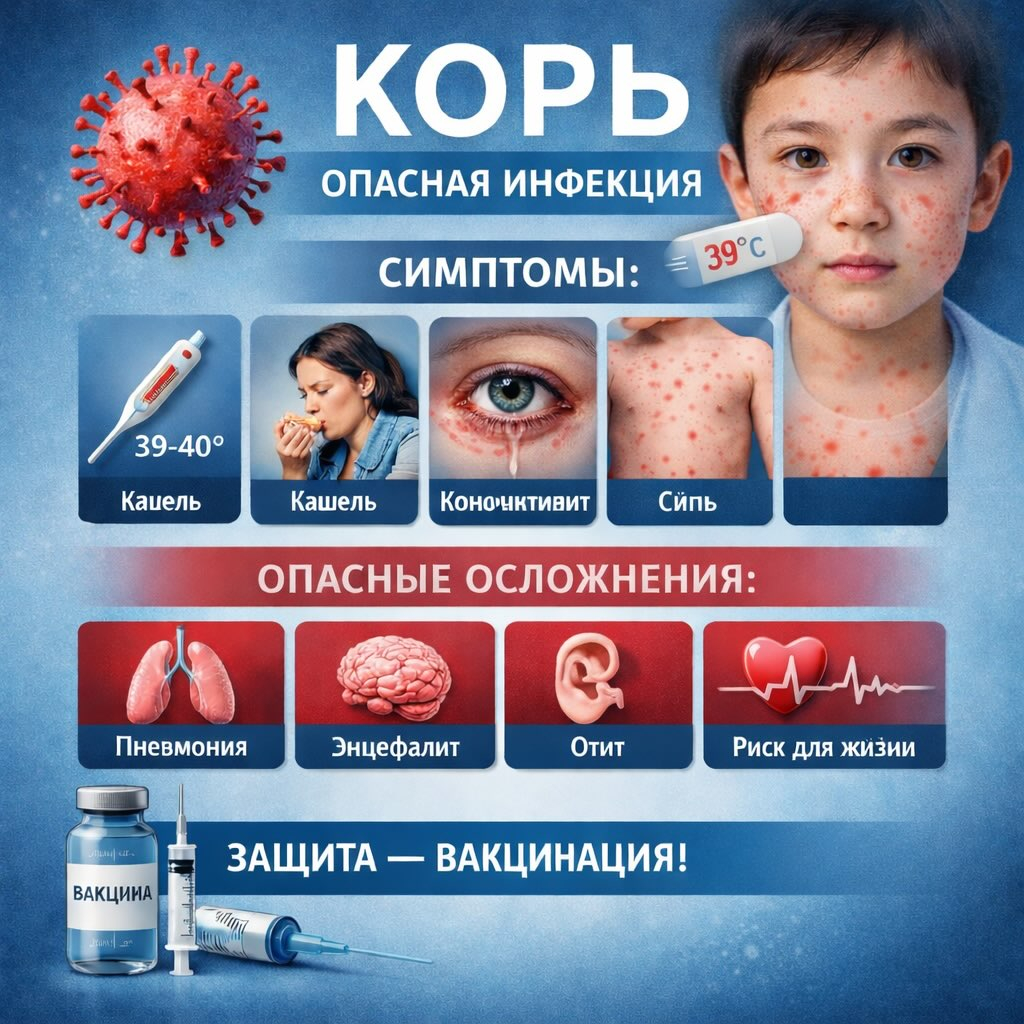 Корь — опасная инфекция