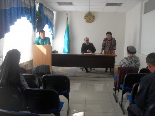 Врачами ЦРБ 17.04.2015 года в Щербактинском районном Отделе Внутренних дел был проведен семинар-тренинг по самым актуальным темам