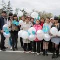 Емхананың 20 қызметкері 1 мамырда Орталық алаңда өткен «Мақсаты бірдің – рухы бір» мерекелік шараға қатысқан.